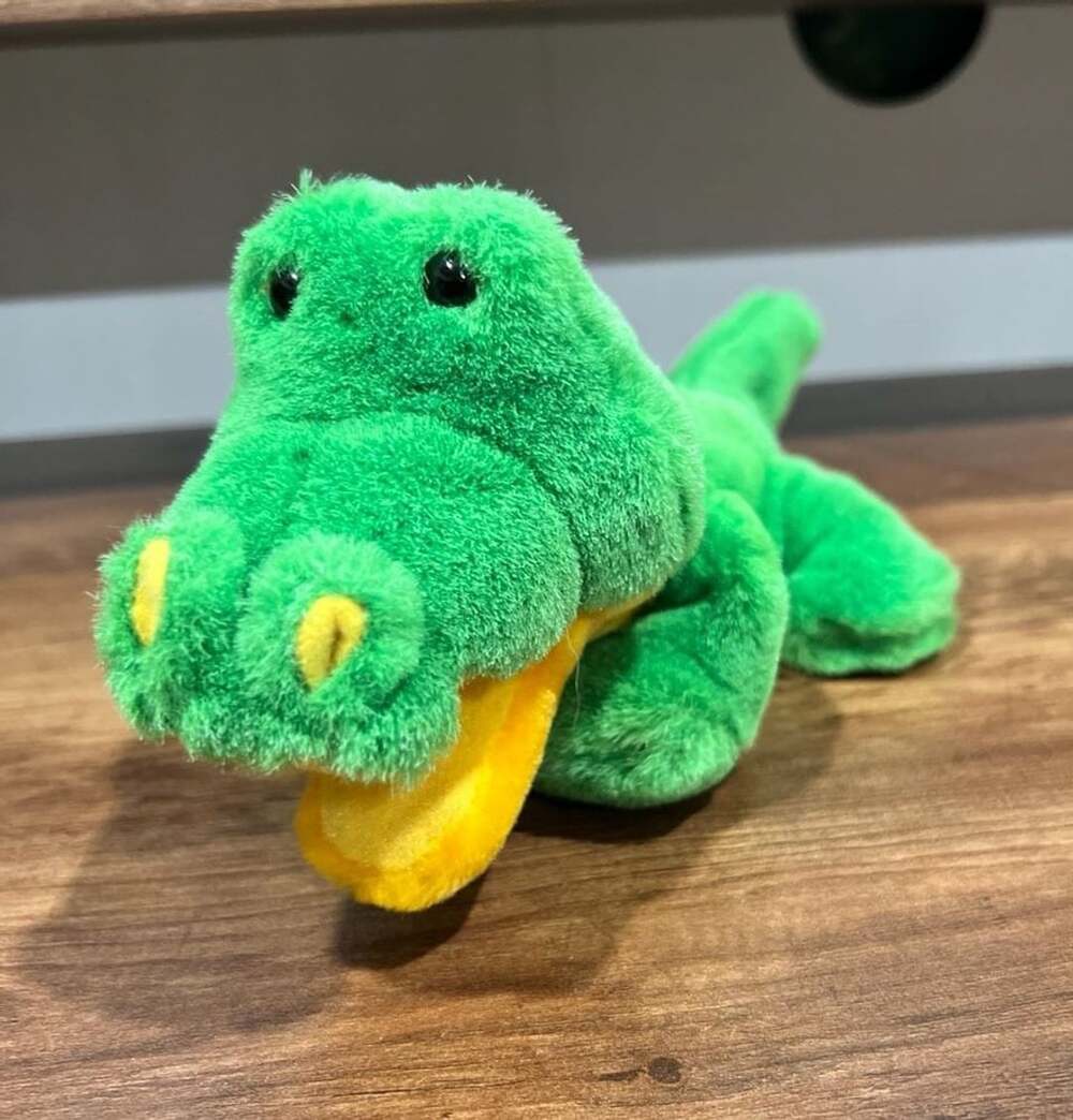Steven Smith Alligator Crocodile Plush Stuffed Animal Green Yellow